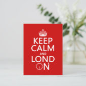 Behalt Calm and Lond On (London) Postkarte (Stehend Vorderseite)