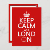 Behalt Calm and Lond On (London) Postkarte (Vorne/Hinten)