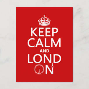 Behalt Calm and Lond On (London) Postkarte