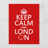 Behalt Calm and Lond On (London) Postkarte (Vorderseite)