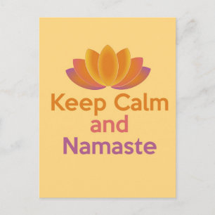 Behalt Calm and Namaste - Zen, Yoga, Relax Postkarte
