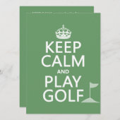 Behalt Calm and Play Golf - alle Farben Einladung (Vorne/Hinten)