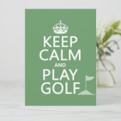 Behalt Calm and Play Golf - alle Farben Einladung (Stehend Vorderseite)