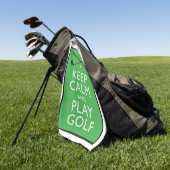 Behalt Calm and Play Golf - Golfhandtuch (Gras)