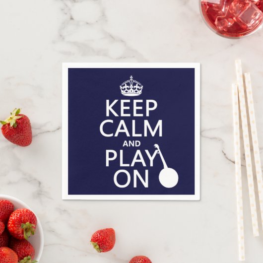 Behalt Calm and Play On (Banjo) (jede beliebige Fa Serviette (Beispiel)