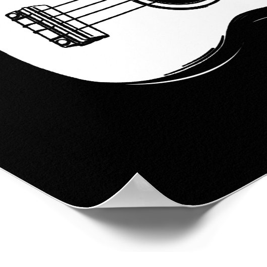 Behalt Calm and Play Ukulele for Music Lover Poster (Ecke)