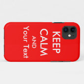 BEHALT CALM AND - Red Custom iPhone 5 Fall Case-Mate iPhone Hülle (Rückseite (Horizontal))