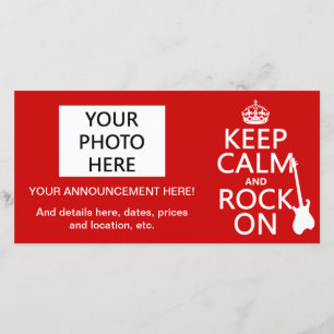 Behalt Calm and Rock On (Gitarre) (beliebige Farbe Ankündigung