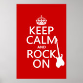 Behalt Calm and Rock On (Gitarre) (beliebige Farbe Poster (Vorne)