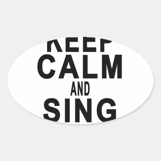 BEHALT CALM AND SING SOFT KITTY.pnng Ovaler Aufkleber (Vorderseite)