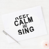 BEHALT CALM AND SING SOFT KITTY.pnng Ovaler Aufkleber (Umschlag)