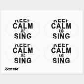 BEHALT CALM AND SING SOFT KITTY.pnng Ovaler Aufkleber (Blatt)