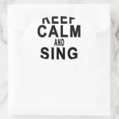 BEHALT CALM AND SING SOFT KITTY.pnng Ovaler Aufkleber (Tasche)