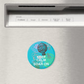 Behalt Calm and Soar On fun Art Print Magnet (In Situ (Geschirrspüler))