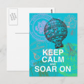 Behalt Calm and Soar On fun Art Print Postkarte (Vorne/Hinten)