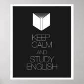 Behalt Calm and Study English Poster (Vorne)