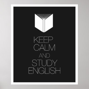 Behalt Calm and Study English Poster