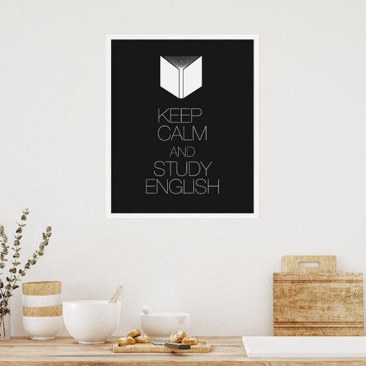 Behalt Calm and Study English Poster (Küche)