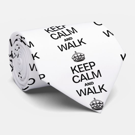 BEHALT CALM AND WALK KRAWATTE (Gerollt)