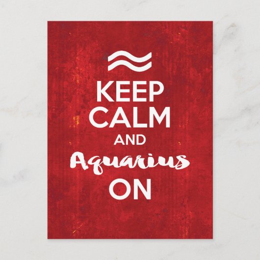 Behalt Calm Aquarius auf Geburtstagsastrologie Postkarte (Vorderseite)