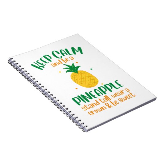 Behalt Calm & Be a Ananas Summer Notizblock (Rechte Seite)