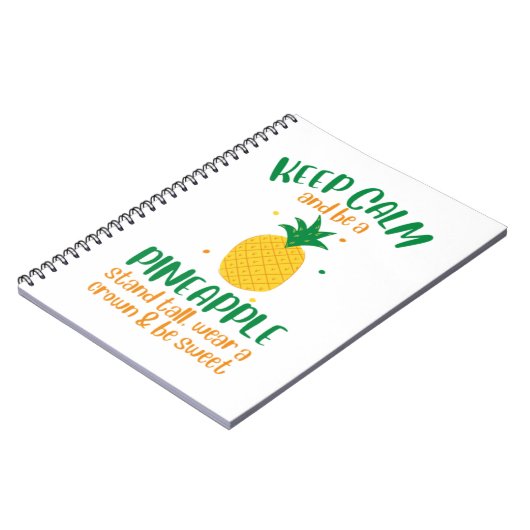 Behalt Calm & Be a Ananas Summer Notizblock (Linke Seite)