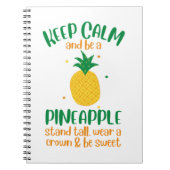 Behalt Calm & Be a Ananas Summer Notizblock (Vorderseite)