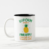 Behalt Calm & Be a Ananas Summer Zweifarbige Tasse (Links)