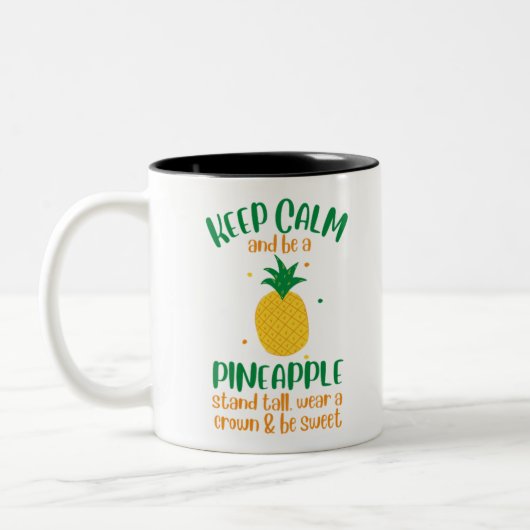 Behalt Calm & Be a Ananas Summer Zweifarbige Tasse (Links)