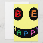 Behalt Calm Be Happy Destiny Briefpapier (Vorne/Hinten)