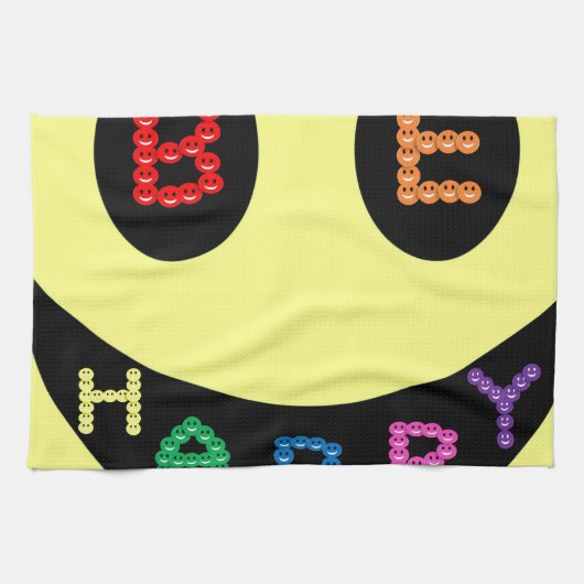 Behalt Calm Be Happy Destiny Geschirrtuch (Horizontal)