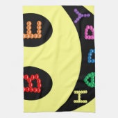 Behalt Calm Be Happy Destiny Geschirrtuch (Vertikal)
