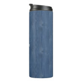 Behalt Calm Beach Muschel Blue Wood Name Therm Tum Thermosbecher (Nach rechts gedreht)