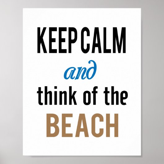 Behalt Calm Beach Poster (Vorne)