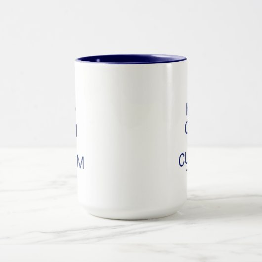 "Behalt Calm" & [Benutzerdefinierter Text] Krone Tasse (Zentrum)