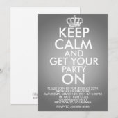 Behalt Calm Birthday Einladung (Vorne/Hinten)