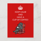 Behalt Calm Black Labrador Postkarte (Vorderseite)