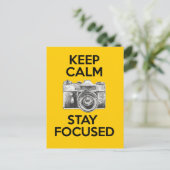 Behalt Calm Bleibe Fokussiert Postkarte (Stehend Vorderseite)
