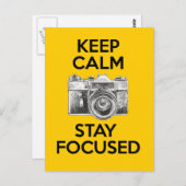 Behalt Calm Bleibe Fokussiert Postkarte (Vorne/Hinten)