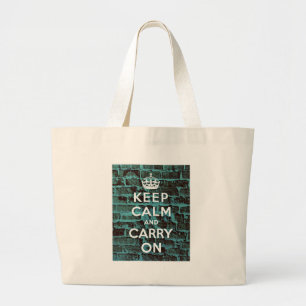 Behalt Calm Blue Brick Grunge Jumbo Stoffbeutel