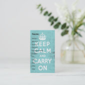 Behalt Calm Blue Grunge Leinwand Digitale Kunst Visitenkarte (Stehend Vorderseite)