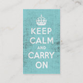 Behalt Calm Blue Grunge Leinwand Digitale Kunst Visitenkarte (Rückseite)
