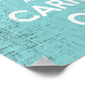 Behalt Calm Blue Grunge Leinwand Poster (Ecke)