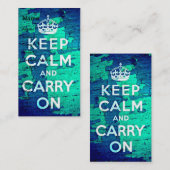 Behalt Calm Blue Peeled Grunge Visitenkarte (Vorne/Hinten)