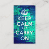 Behalt Calm Blue Peeled Grunge Visitenkarte (Rückseite)