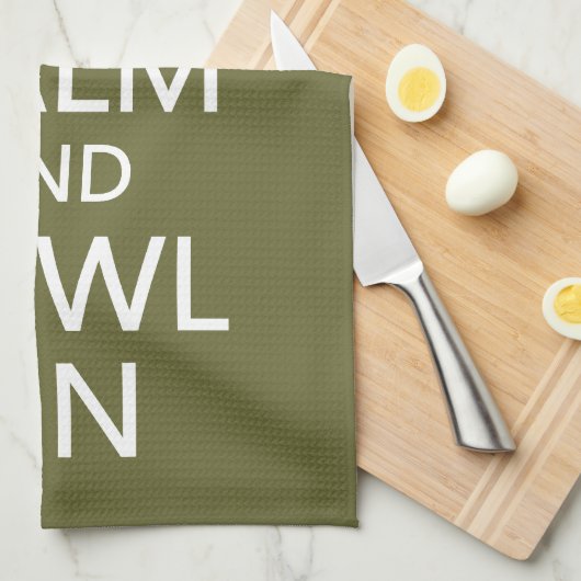 Behalt Calm & Bowl Auf Küchentuch nach Maß. (Viertel Falte)