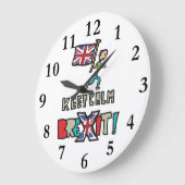 Behalt Calm Brexit Große Wanduhr (Winkel)