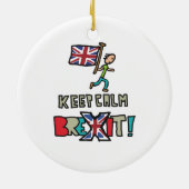 Behalt Calm Brexit Keramik Ornament (Hinten)