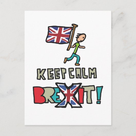 Behalt Calm Brexit Postkarte (Vorderseite)