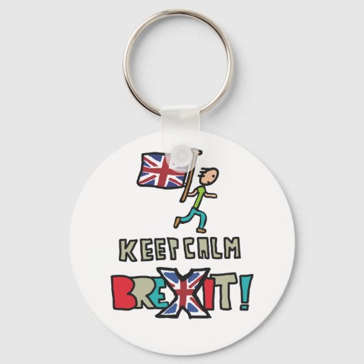 Behalt Calm Brexit Schlüsselanhänger (Vorderseite)
